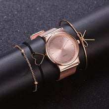 Load image into Gallery viewer, 4PCS Women Watches Luxury Wrist watch relogio feminino Clock for Women Milanese Steel Lady Rose Gold Quartz Ladies Watch New