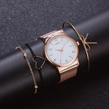 Load image into Gallery viewer, 4PCS Women Watches Luxury Wrist watch relogio feminino Clock for Women Milanese Steel Lady Rose Gold Quartz Ladies Watch New
