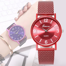 Load image into Gallery viewer, Ladies Quartz Wristwatch relojio mujer Women's Lightweight Plastic PVC Mesh Belt Watch Women Watches Gift Relogio Feminino
